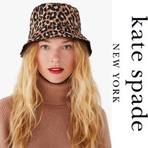 Kate Spade Leopard Print Bucket Hat*NWT